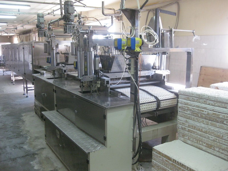 Jelly line for continuous manufacture of soft jelly sweets