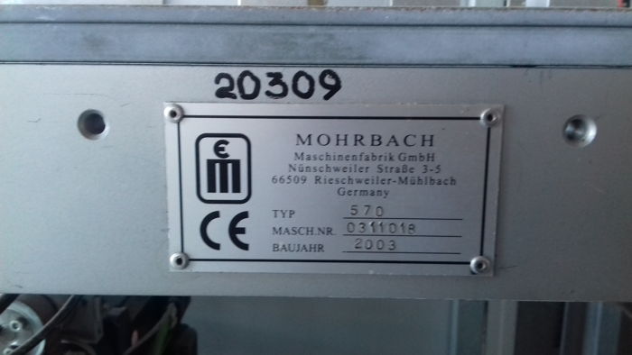 СARTONING MACHINE MOHRBACH MKV 570